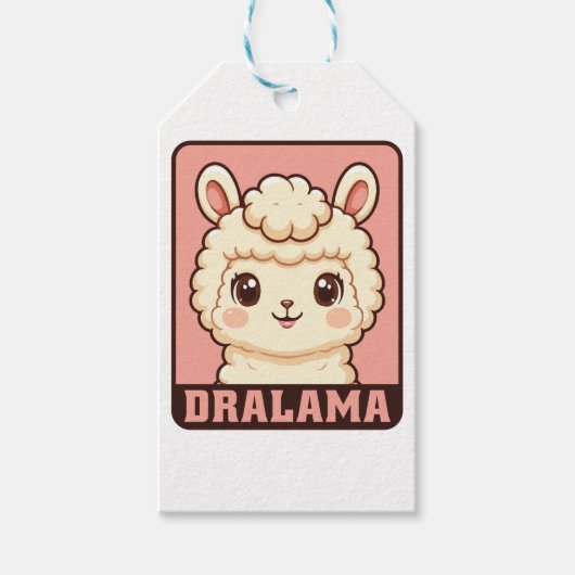 Süße Llama-Illustrationsdesign Geschenkanhänger (Vorderseite)