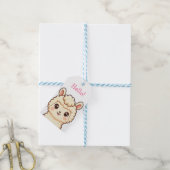 Süße Llama-Illustrationsdesign Geschenkanhänger (Mit Garn)