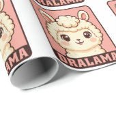 Süße Llama-Illustrationsdesign Geschenkpapier (Rolleneckpunkt)