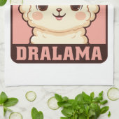 Süße Llama-Illustrationsdesign Geschirrtuch (Gefaltet)