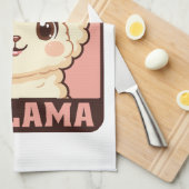 Süße Llama-Illustrationsdesign Geschirrtuch (Viertel Falte)