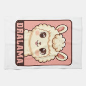 Süße Llama-Illustrationsdesign Geschirrtuch (Horizontal)
