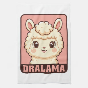 Süße Llama-Illustrationsdesign Geschirrtuch