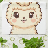 Süße Llama-Illustrationsdesign Geschirrtuch (Gefaltet)