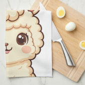 Süße Llama-Illustrationsdesign Geschirrtuch (Viertel Falte)
