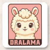 Süße Llama-Illustrationsdesign Getränkeuntersetzer (Vorderseite)