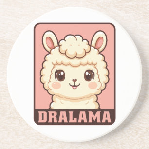 Süße Llama-Illustrationsdesign Getränkeuntersetzer