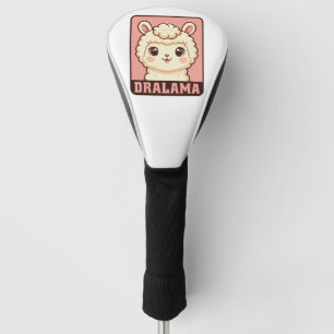 Süße Llama-Illustrationsdesign Golf Headcover