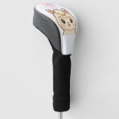 Süße Llama-Illustrationsdesign Golf Headcover (angewinkelt)