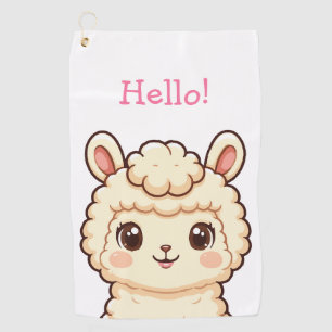 Süße Llama-Illustrationsdesign Golfhandtuch