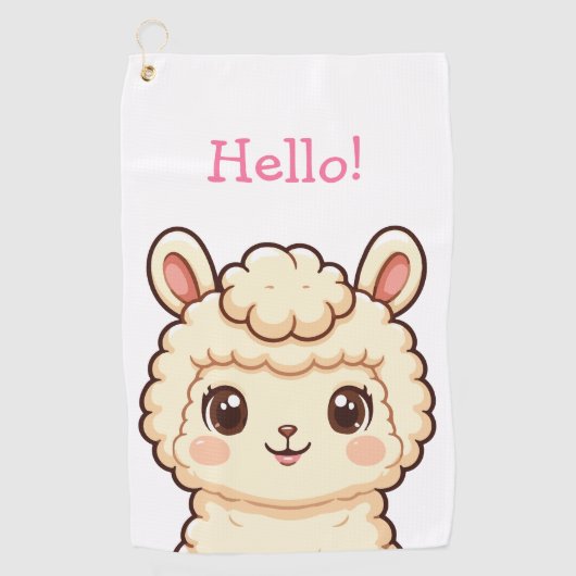 Süße Llama-Illustrationsdesign Golfhandtuch (Vorderseite)