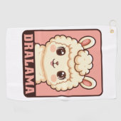 Süße Llama-Illustrationsdesign Golfhandtuch (Horizontal)