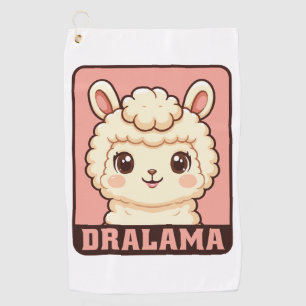 Süße Llama-Illustrationsdesign Golfhandtuch