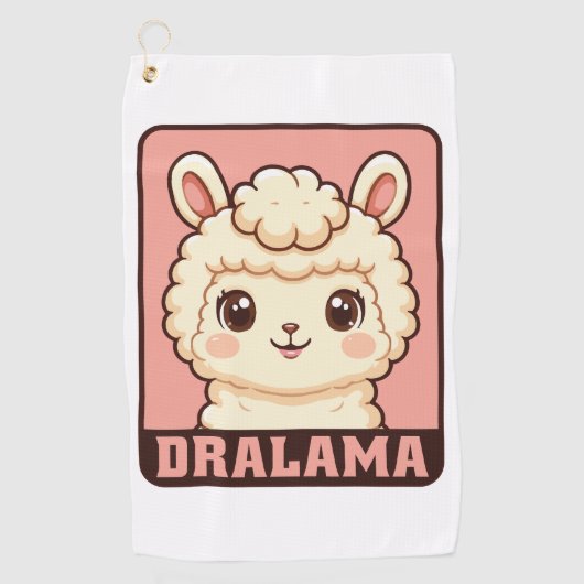 Süße Llama-Illustrationsdesign Golfhandtuch (Vorderseite)