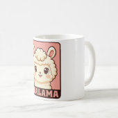 Süße Llama-Illustrationsdesign Kaffeetasse (VorderseiteRechts)