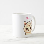 Süße Llama-Illustrationsdesign Kaffeetasse (VorderseiteRechts)