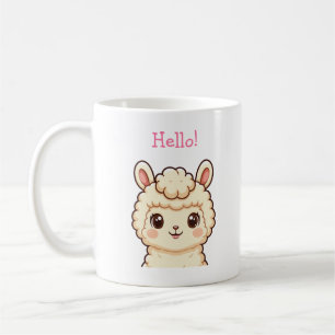 Süße Llama-Illustrationsdesign Kaffeetasse