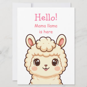 Süße Llama-Illustrationsdesign Karte