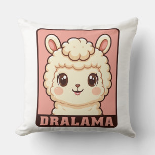 Süße Llama-Illustrationsdesign Kissen