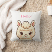 Süße Llama-Illustrationsdesign Kissen (Decke)