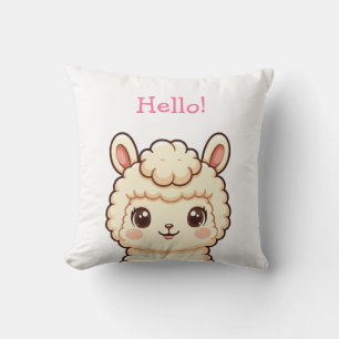 Süße Llama-Illustrationsdesign Kissen