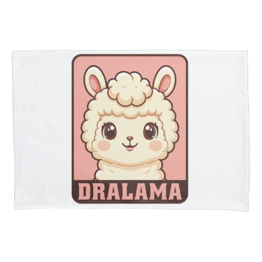 Süße Llama-Illustrationsdesign Kissenbezug (Vorderseite)