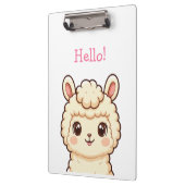 Süße Llama-Illustrationsdesign Klemmbrett (Links)
