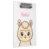 Süße Llama-Illustrationsdesign Klemmbrett (Rechts)