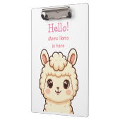 Süße Llama-Illustrationsdesign Klemmbrett (Links)