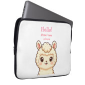 Süße Llama-Illustrationsdesign Laptopschutzhülle (Vorne Rechts)