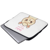 Süße Llama-Illustrationsdesign Laptopschutzhülle (Vorne Knopf)