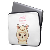 Süße Llama-Illustrationsdesign Laptopschutzhülle (Vorderseite Links)