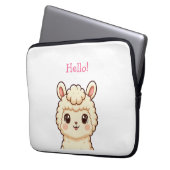 Süße Llama-Illustrationsdesign Laptopschutzhülle (Vorderseite Links)