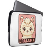 Süße Llama-Illustrationsdesign Laptopschutzhülle (Vorne Rechts)