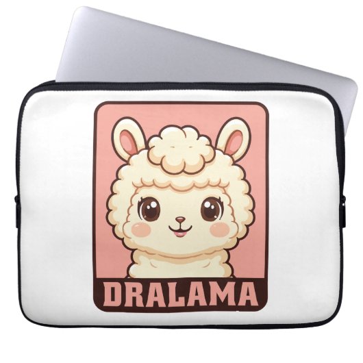 Süße Llama-Illustrationsdesign Laptopschutzhülle (Vorderseite)