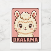 Süße Llama-Illustrationsdesign Lebensmitteletikett (Einzelnes Label)