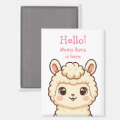 Süße Llama-Illustrationsdesign Magnet (Vorderseite/Rückseite)