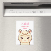 Süße Llama-Illustrationsdesign Magnet (In Situ (Geschirrspüler))