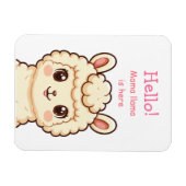 Süße Llama-Illustrationsdesign Magnet (Horizontal)