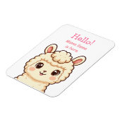 Süße Llama-Illustrationsdesign Magnet (Linke Seite)