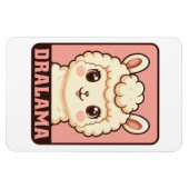 Süße Llama-Illustrationsdesign Magnet (Horizontal)