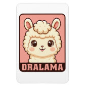 Süße Llama-Illustrationsdesign Magnet (Vertikal)