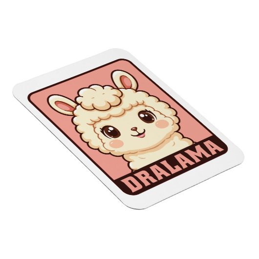 Süße Llama-Illustrationsdesign Magnet (Rechte Seite)