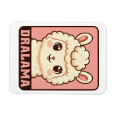 Süße Llama-Illustrationsdesign Magnet (Horizontal)