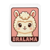 Süße Llama-Illustrationsdesign Magnet (Vertikal)