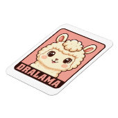 Süße Llama-Illustrationsdesign Magnet (Linke Seite)