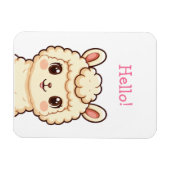 Süße Llama-Illustrationsdesign Magnet (Horizontal)