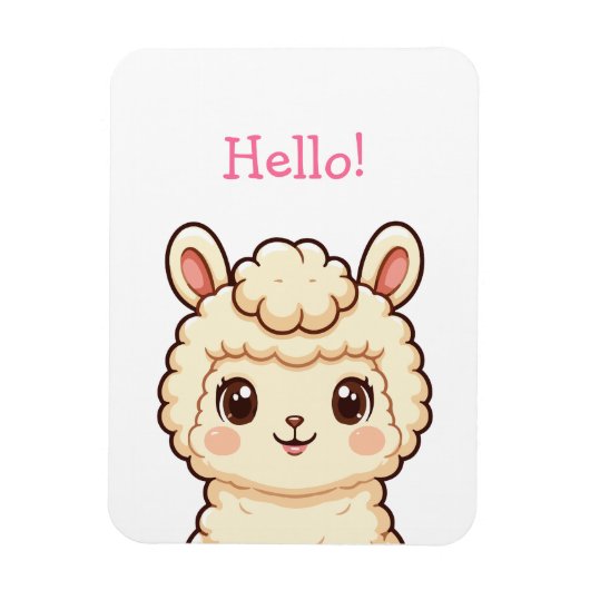 Süße Llama-Illustrationsdesign Magnet (Vertikal)