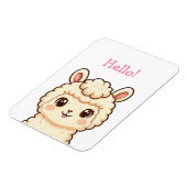Süße Llama-Illustrationsdesign Magnet (Linke Seite)