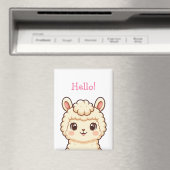 Süße Llama-Illustrationsdesign Magnet (In Situ (Geschirrspüler))